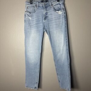 Men's Hollister Jeans Size 31x32 90's Slim Straight Epic Flex Light Wash